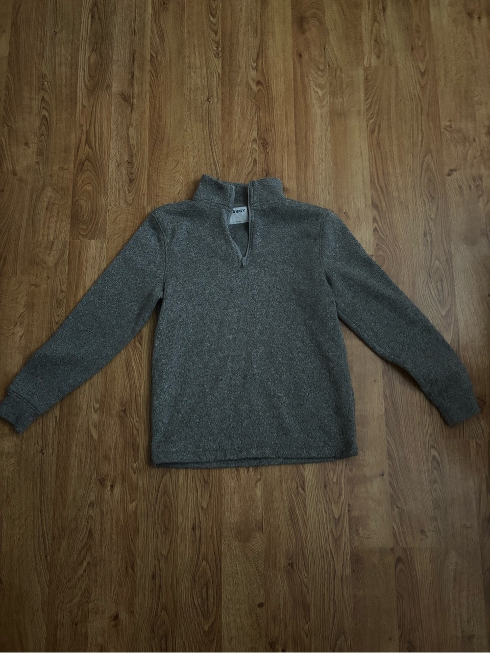 Old Navy Men's Gray Quarter-Zip Pullover Sweater